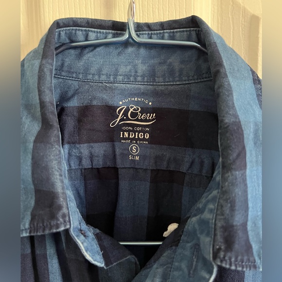 Jcrew slim indigo plaid shirt - Picture 3 of 3